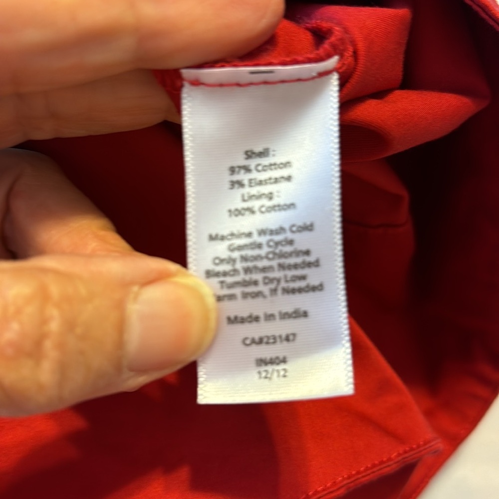 Talbots Red Cotton Blend Sleeveless Fit and Flair Dress Size 8 - Picture 9 of 13